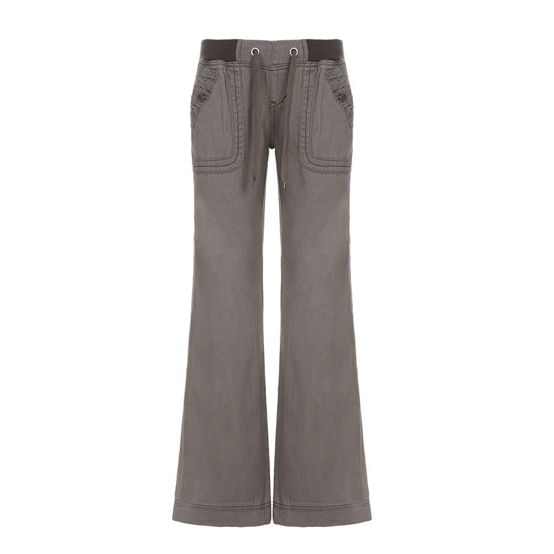 Amaryllis Patchwork Utility Jeans - Gray [JEALYMKV]