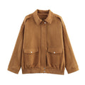 Miller Chic Wool Blend Bomber Jacket - Khaki [O9FRV78T]