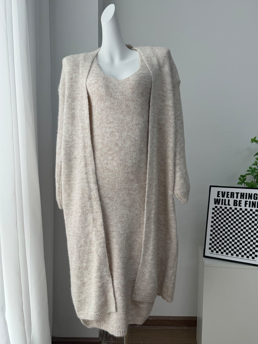 Lily Cozy Knit Skirt Set - Khaki [DTBUXOJ3]