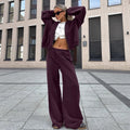 Eira Hooded Purple Sweatpant Set - 深紫色 [2J3U8Z4C]