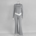 Ivey Patchwork Lounge Pant Set - Grey [U4X1PK5J]