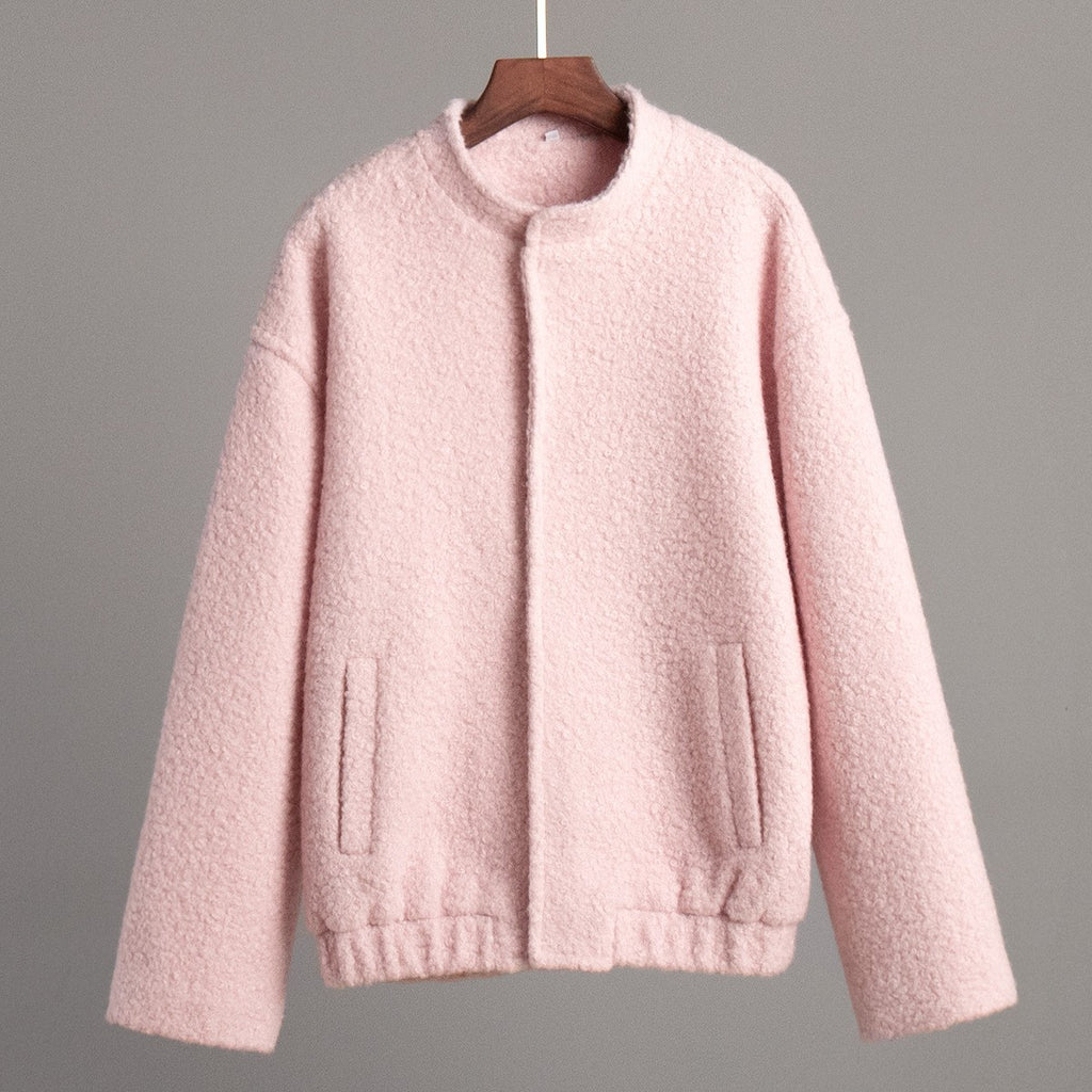 Ellisyn Pink Faux Fur Jacket - Pink [J07C4MRS]