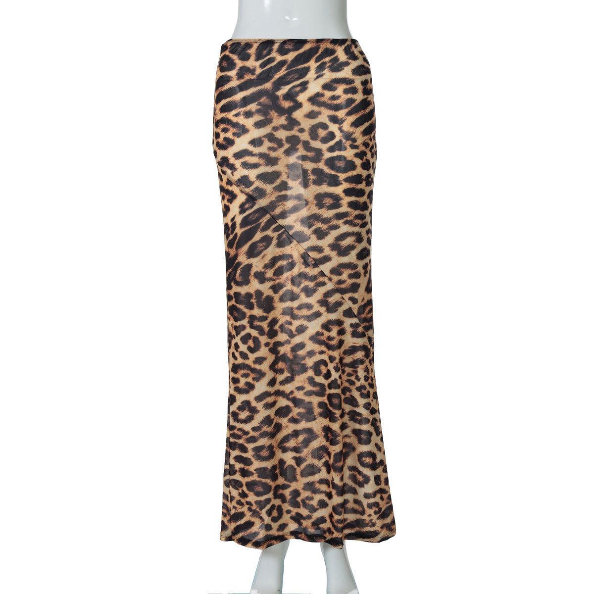 Talayah Leopard Mesh Maxi Skirt - Leopard Print [LXIZI4W6]