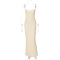 Ariadne Lace Backless Midi Dress - Apricot [LL774SEQ]