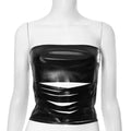 Gretta Zipper Tube Top - Black [263ZYIRJ]