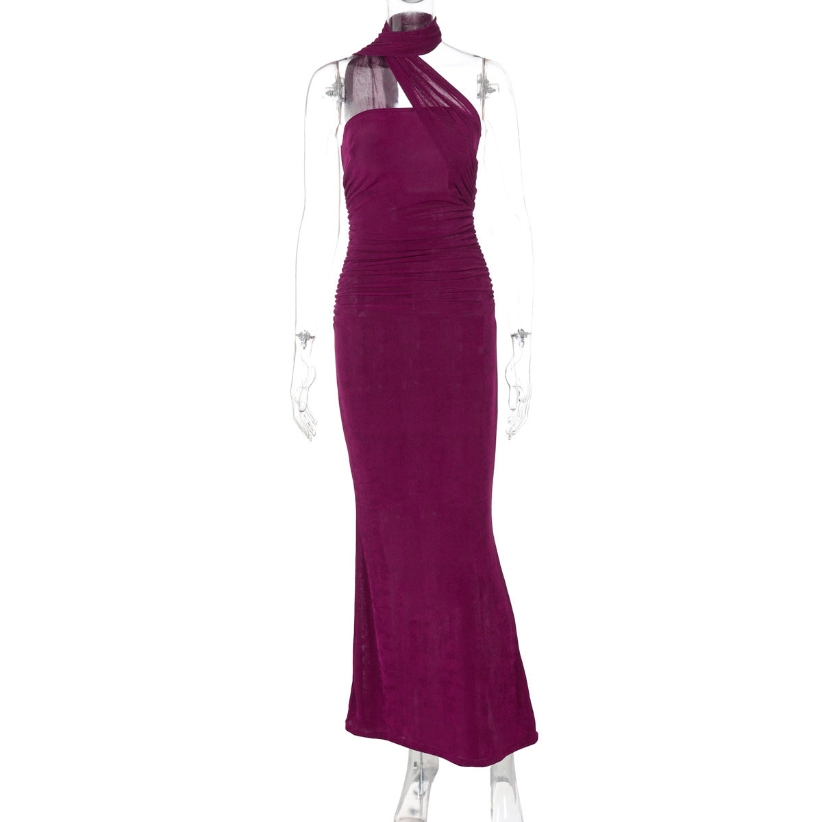 Leilani Strapless Bodycon Maxi Dress - Purple [27IS59QD]