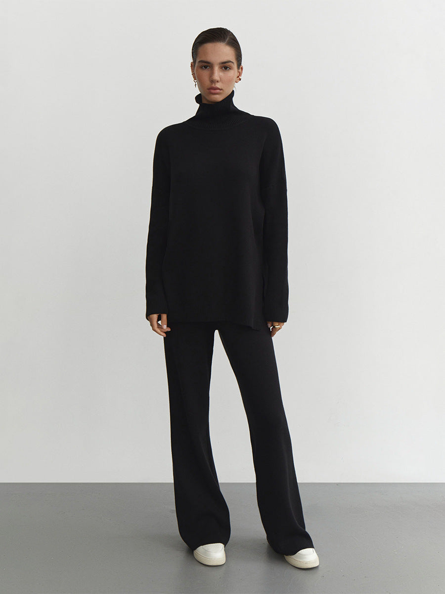 Alysia Knit Lounge Set - Black [G2HUVW2K]