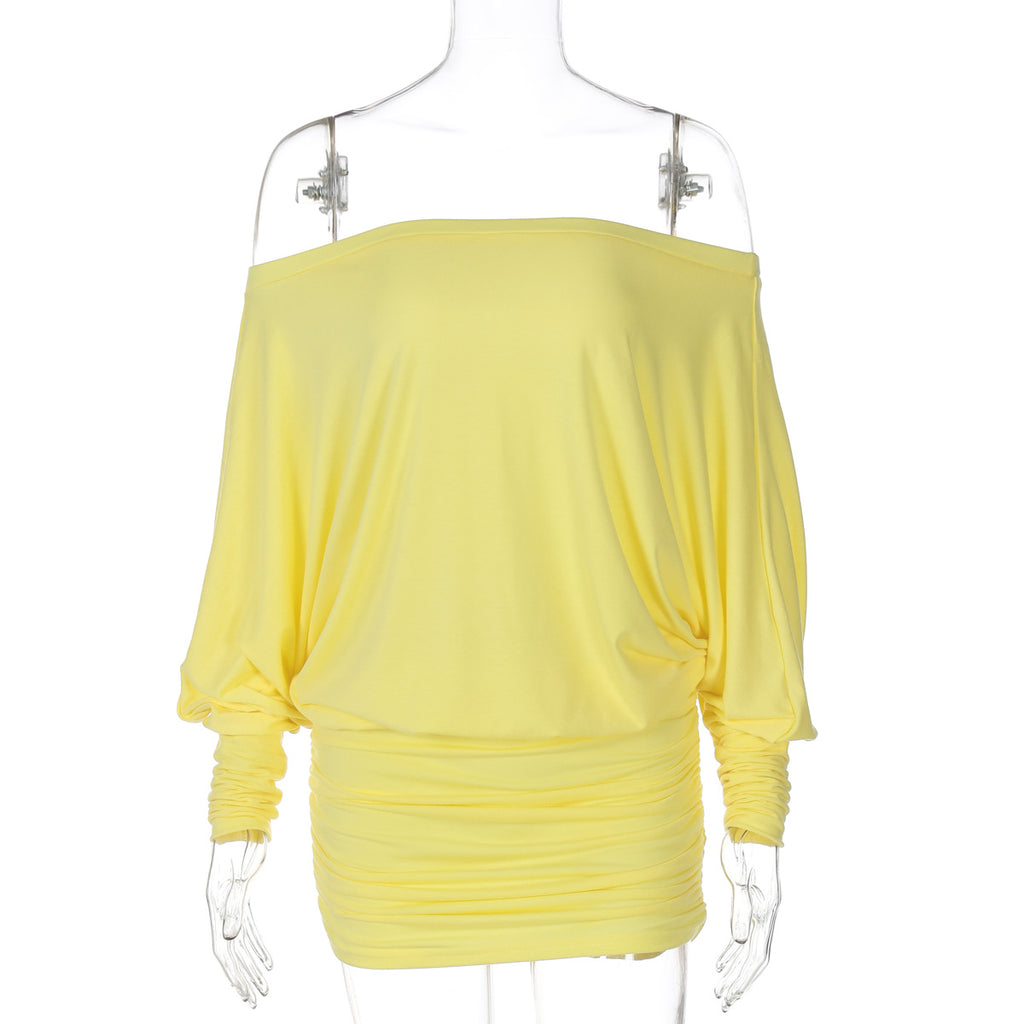 Aaliya Off Shoulder Ruched Mini Dress - Yellow [T0F047CD]
