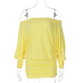 Aaliya Off Shoulder Ruched Mini Dress - Yellow [T0F047CD]