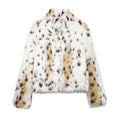 Dania Striped Faux Fur Jacket - Striped Multi-Color [5BVA3Z5E]