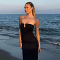 Sadee Backless Bodycon Maxi Dress - Black [GUSHOLT0]