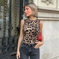Leopard Print Slim Fit Tank Top - Leopard Print [69S7Z3RO]