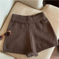 Bria Knit Wide-Leg Shorts - Coffee [Y88KVXBQ]
