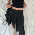 Sephora Asymmetric Polka Skirt - Black White [7XLQYIGN]