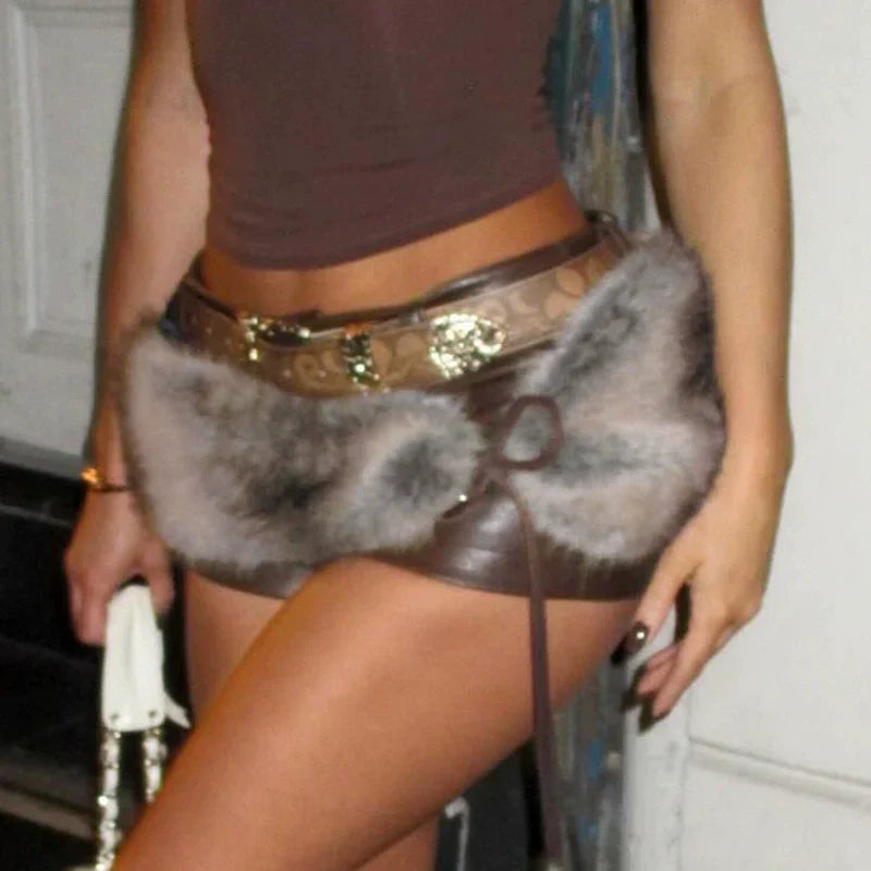 Rachael Faux Fur Belt