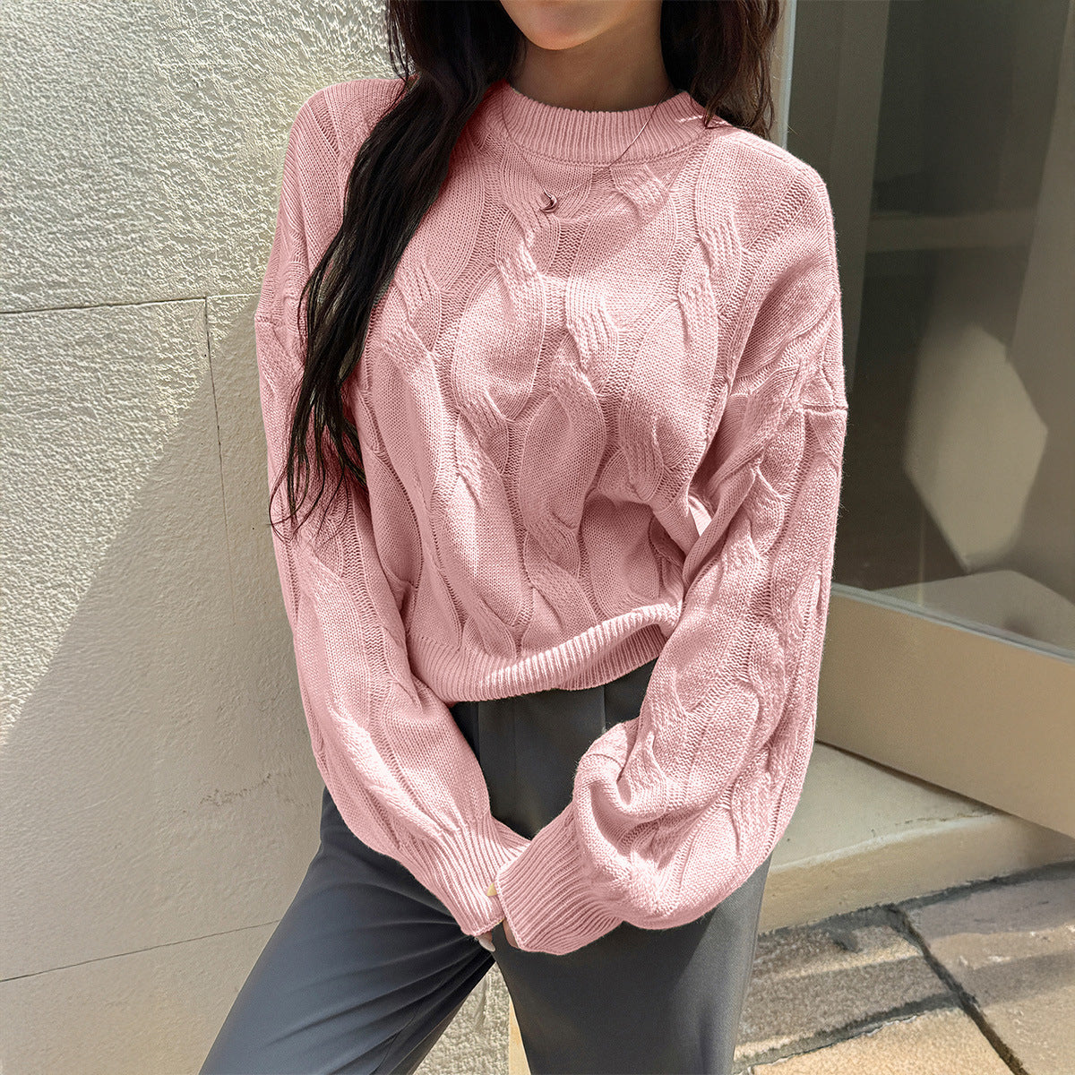Yitty Cozy Knit Sweater - Light Pink [7NI2W4MD]