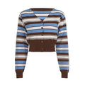 Blakelynn Striped Button Cardigan - Blue [L3D426MR]