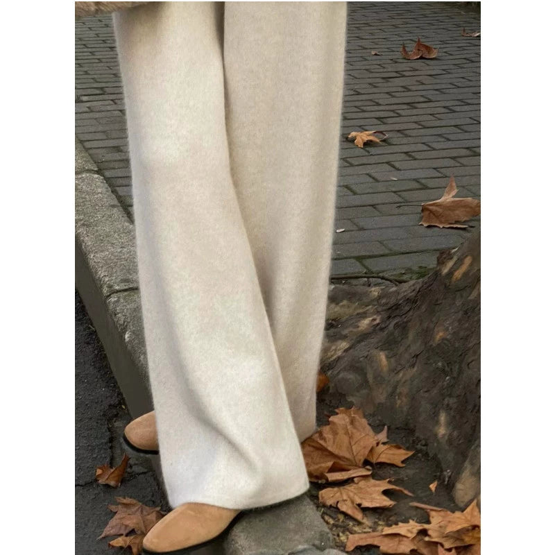 Fiona Cozy Wide-Leg Pants - Beige [7A2WYTB3]