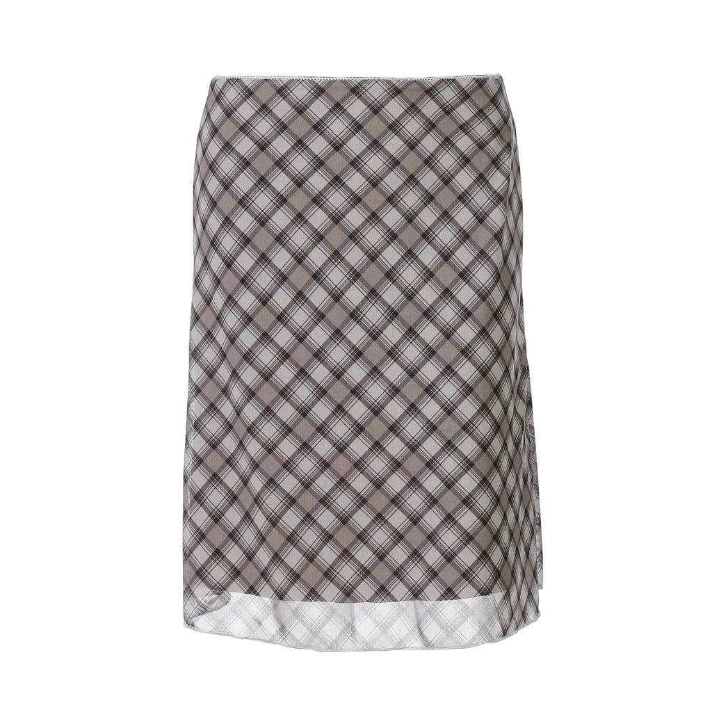Alize Lace Trim Plaid Skirt Set - Coffee Plaid Skirt [ZDMU7MXZ]
