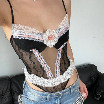 Ashtynn Lace Trim Bodysuit