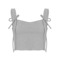 Kaeleigh Waffle Bows Shorts Set - Vest [LVKOGMJ4]