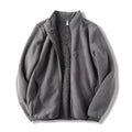 Zoee Plush Stand Collar Jacket - Grey [TF55L7P5]