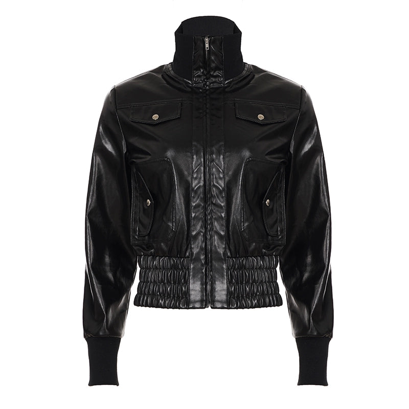 Liv Patchwork Moto Jacket - Black [RL77H7H3]