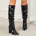 Emree Patent Block Heel Boots - Black Patent Leather [2NEK7I4G]