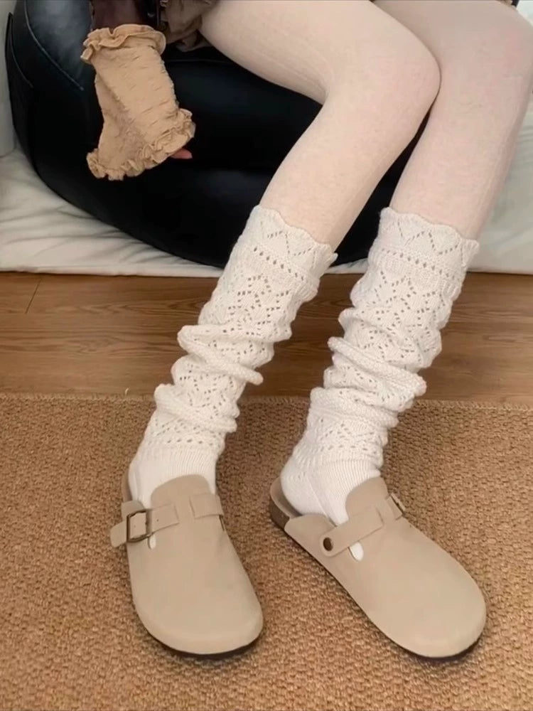 Sabella Knit Leg Warmer Socks - Off-White (1 Pair) [ODSZ85UT]