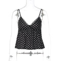 Polka Dot Lace Trim Camisole - Black [0OIPZE0G]