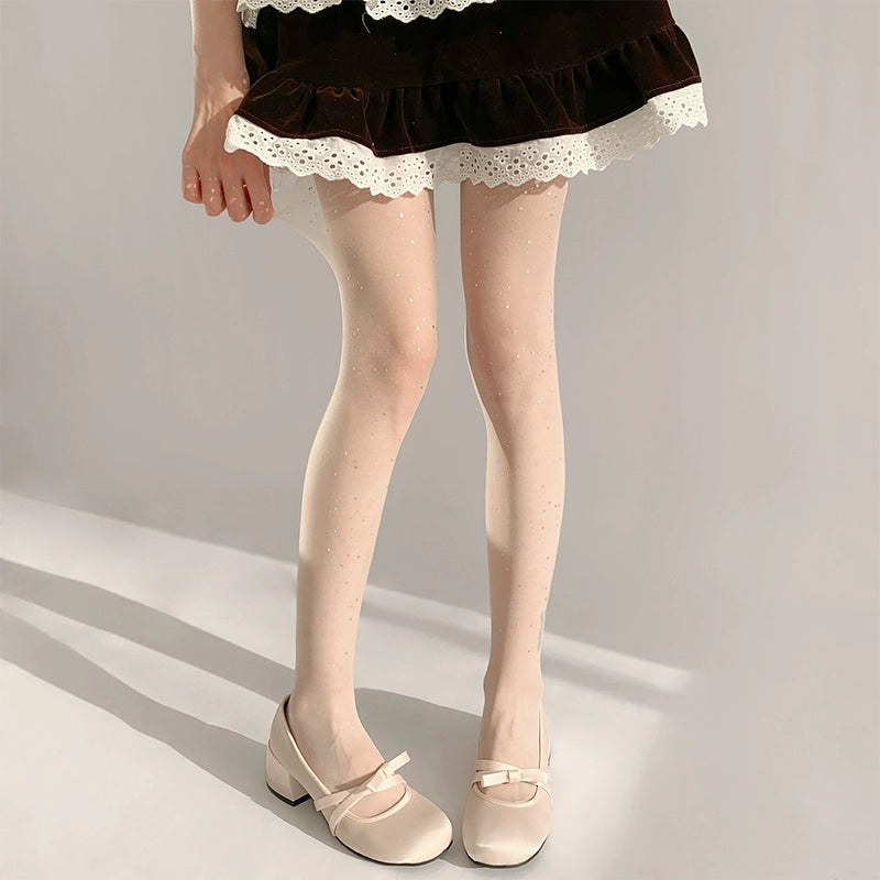 Fenix Dazzling Sequin Tights - White Sequin [1BPGXTL6]