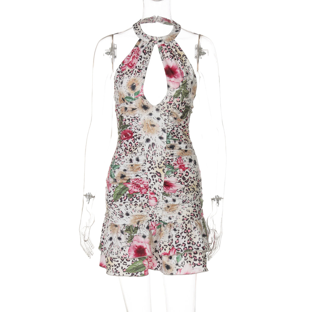 Evie Tropical Leopard Mini Dress