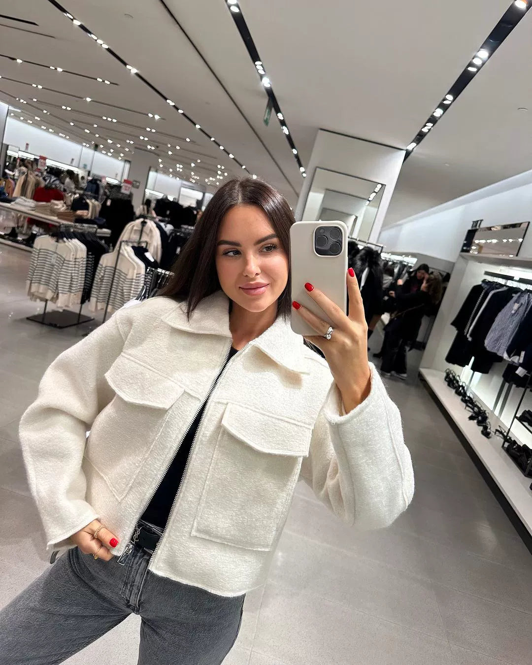 Jesse Wool Zip Jacket - Apricot [ZBGCSKAU]
