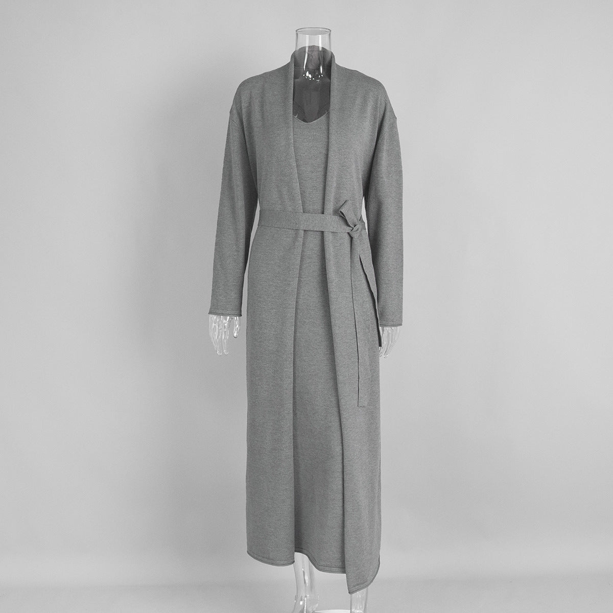 Xandria Knitted Lounge Set - Grey [W42T5DDL]