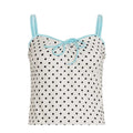 Polka Dot Lace-Up Camisole - White [O7QTDD3L]