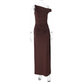 Maahi One-Shoulder Slit Maxi Dress - Brown [7849WIBZ]