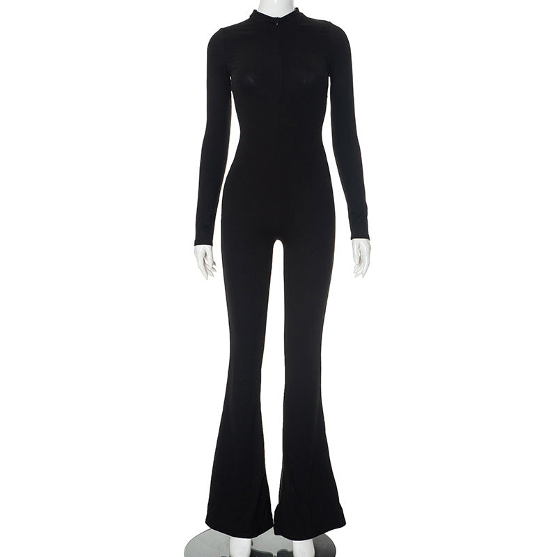 Beckett Utility Flared Jumpsuit - Black [V9GDY3C7]
