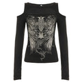 Tory Gothic Print Top - Black [F7D6CF2N]