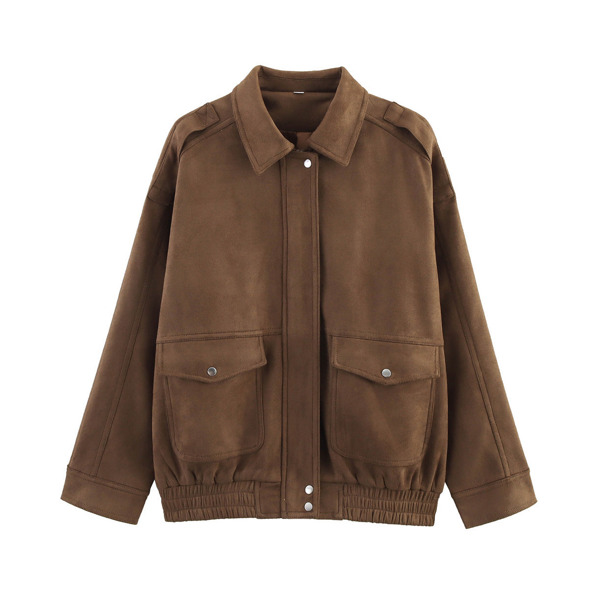 Miller Chic Wool Blend Bomber Jacket - Coffee [LZFB2XPL]