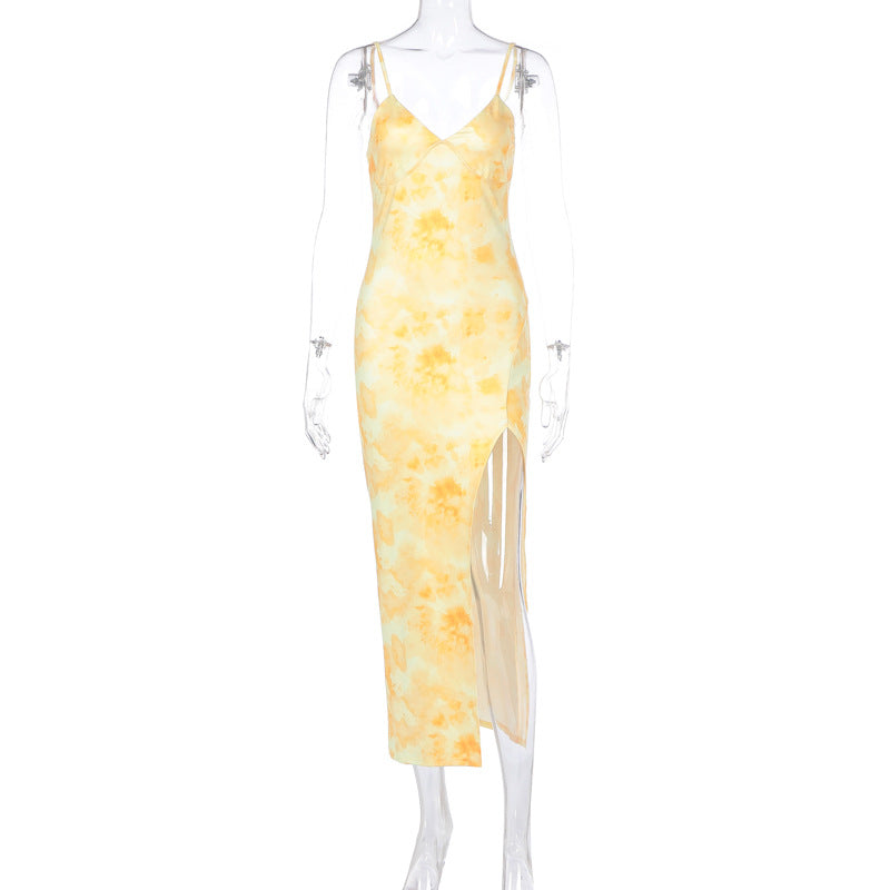 Batya Floral Backless Maxi Dress - Yellow [KYTC70G1]