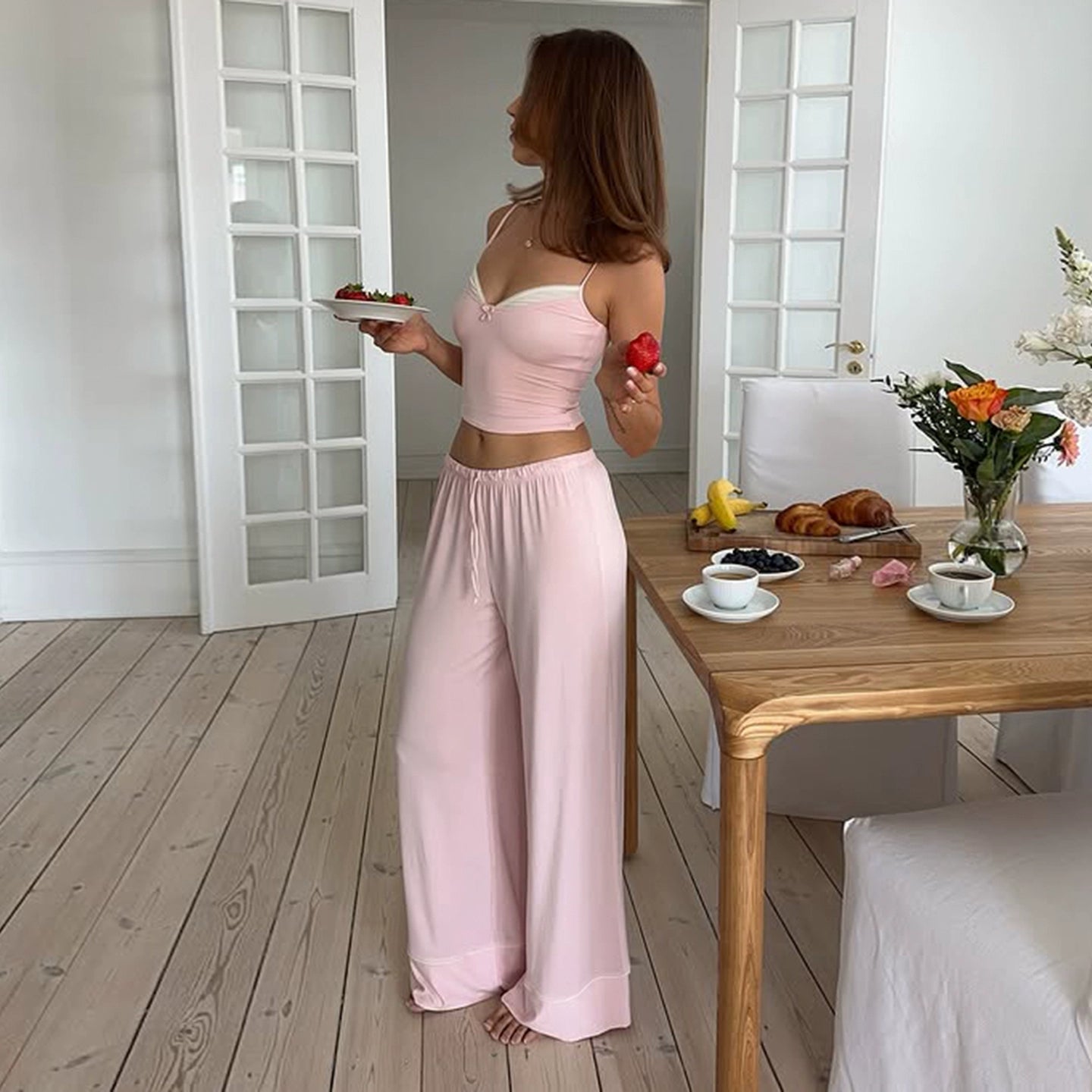 Cate Lounge Cami Set - Pink [5F8N6YGS]