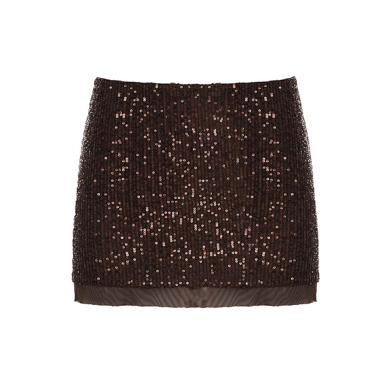 Christine Sequin Halter Skirt Set - Style 2 [M7CCNO46]