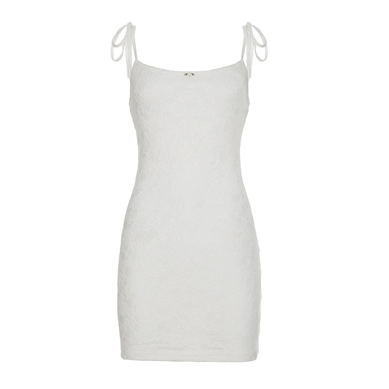 Zeynep Lace Mini Dress - White