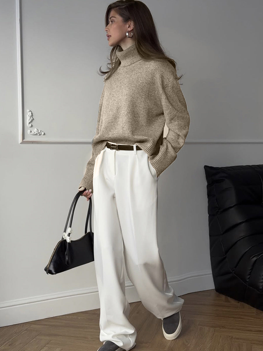 Aleisha Cozy Turtleneck Sweater - Khaki [VDVPF92W]