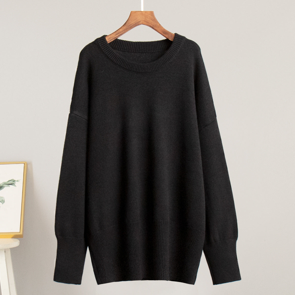 Halen Cozy Knit Pullover - Black [SB5OHG9P]