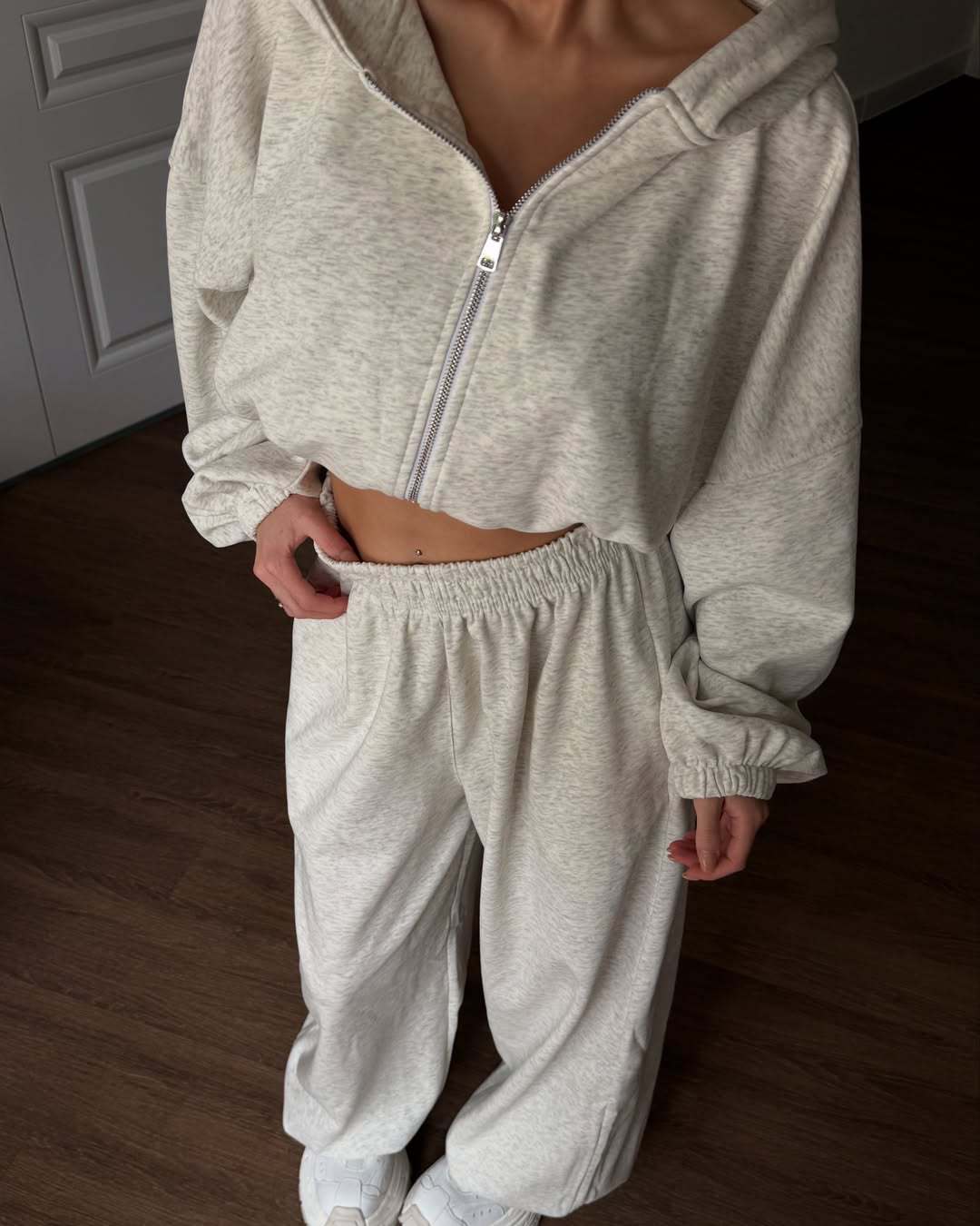 Chance Cozy Sweatpants Set - Light Grey [5ZJ78T1X]