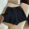 Bria Knit Wide-Leg Shorts - Black [0PJAICX1]