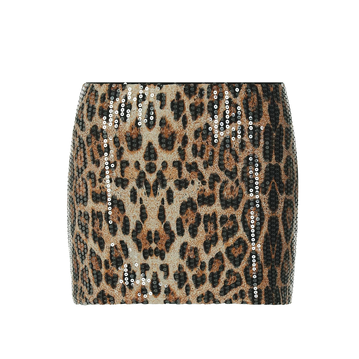 Kaleena Leopard Sequin Skirt Set - Leopard Color