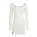 Frida Embroidered Long Sleeve Mini Dress - White [AY17JQYZ]