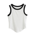 Evianna Ribbed Cropped Vest - White [Q3KRAA69]